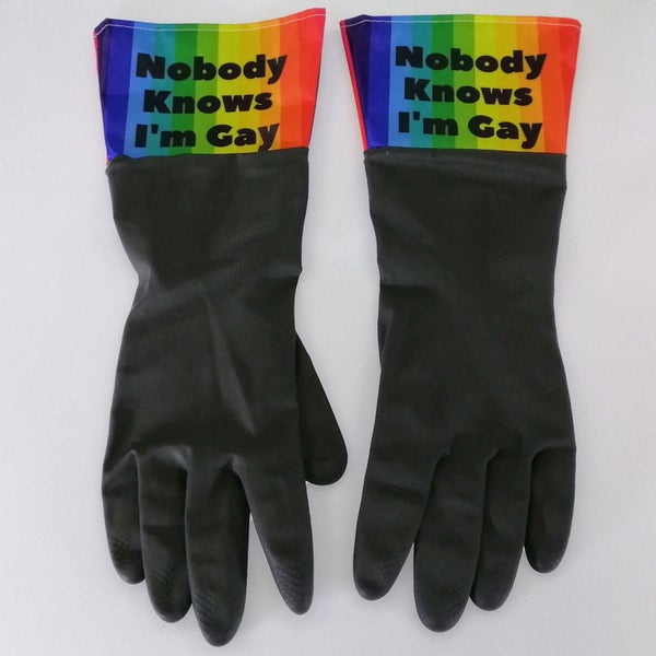 Nobody Knows I'm Gay' Dish Gloves Carousel 1