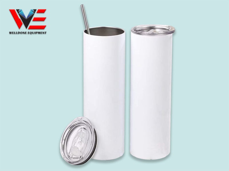 600ml / 20oz Sublimation Stainless Steel Skinny Straight Tumbler with straw Carousel 1
