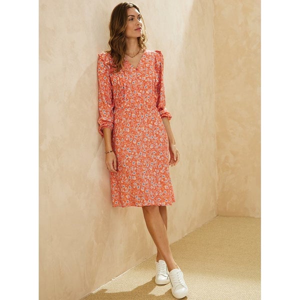 lightweight summer dress - terracotta - size 16 - November bargain buy Carousel 1