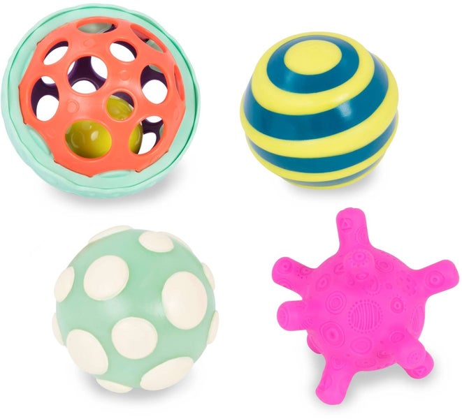 B.Toys: Ball-a-baloos Textured Balls (Set of 4) Carousel 1