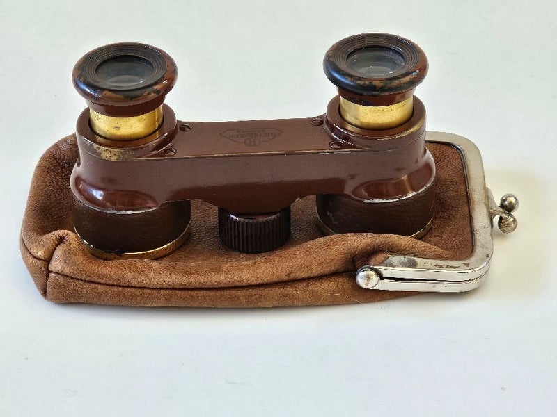 Vintage binoculars/opera glasses with central adjustment for focus. "Eldis" Carousel 9