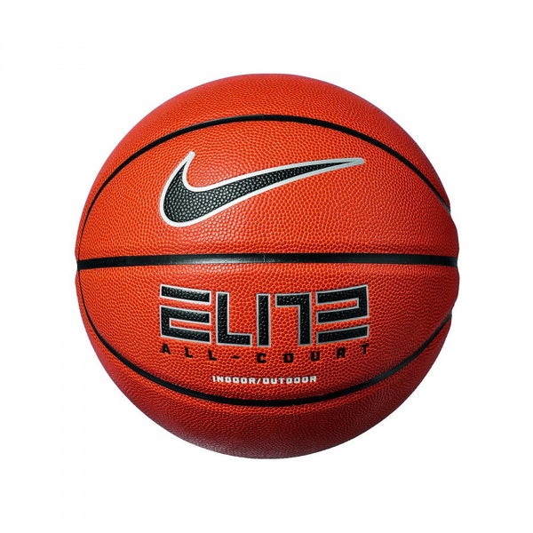 Nike Elite All Court 8P 2.0 Basketball Amber/Black/Metallic Silver Size 6 Carousel 1