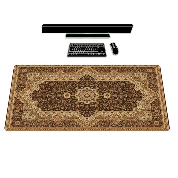 Brown Mouse Pad 400X700x2mm Persian Rug Full Desk Mat For Computers Laptops Des Carousel 4