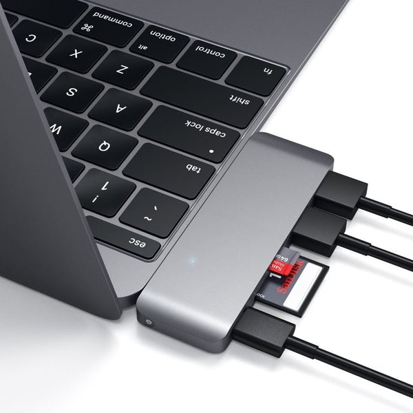Satechi USB-C Type-C Pro MicroSD SD Card 2x USB 3.0 Hub - Space Grey Carousel 5