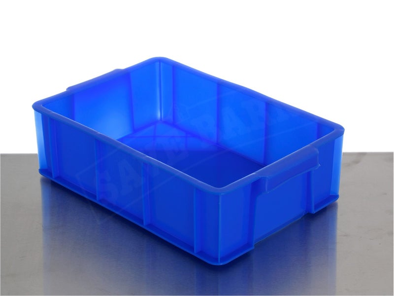Rectangular Plastic Storage Bin Crate BLUE 3L Carousel 1