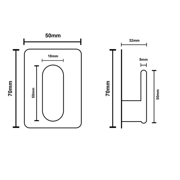Alumium Alloy Hanging Hook Wall Mounted Hanger Hanging Coat Clip Wall Mount B... Carousel 5