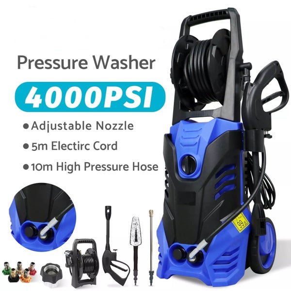 4000 PSI 2500W High Pressure Washer Water Cleaner Electric Pump Gurney 10M Hose Carousel 1