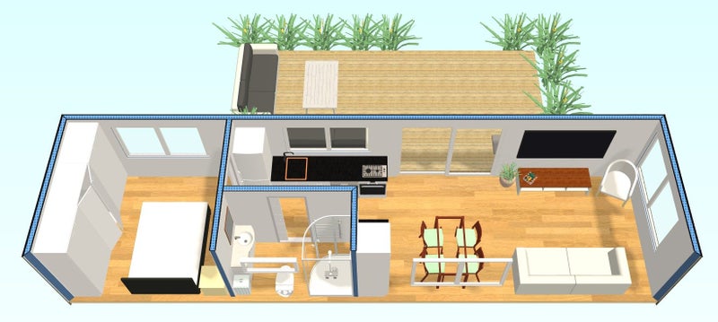 Tiny Home 1 Bedroom 36m² 12 x 3m Carousel 14