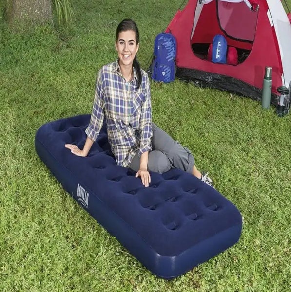 Bestway Inflatable Air Mattress - Quick Inflate, Portable Sleeping Bed Blue S... Carousel 1