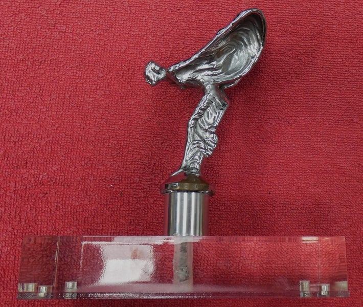GENUINE Vintage 1950's ROLLS ROYCE Car Bonnet MASCOT on a Perspex Mount Carousel 2