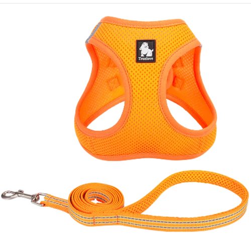 Mesh Harness & Lead Set - Flouro Orange (Medium) Carousel 1