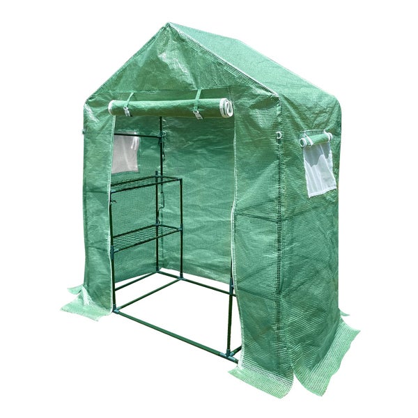 EcoPro 143 x73 x 195cm Walk-in Mini Greenhouse PE Cover Plant Garden Shed Carousel 1
