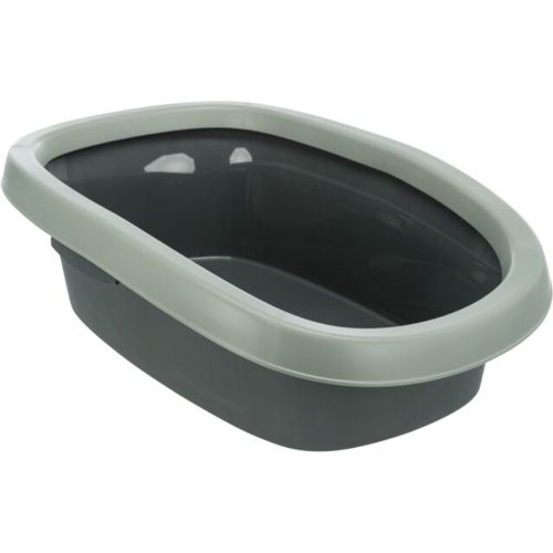 Cat Litter Tray with Rim - Anthracite / Grey-Green Carousel 1