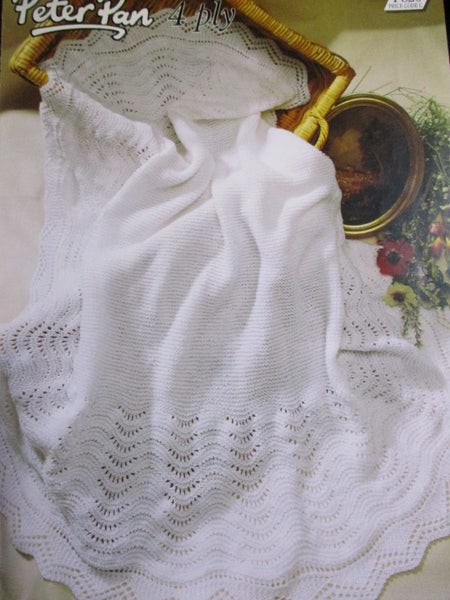 KNIT PETER PAN~ "Classic Easier than it Looks Baby Shawl!"~for you to Knit! Carousel 1