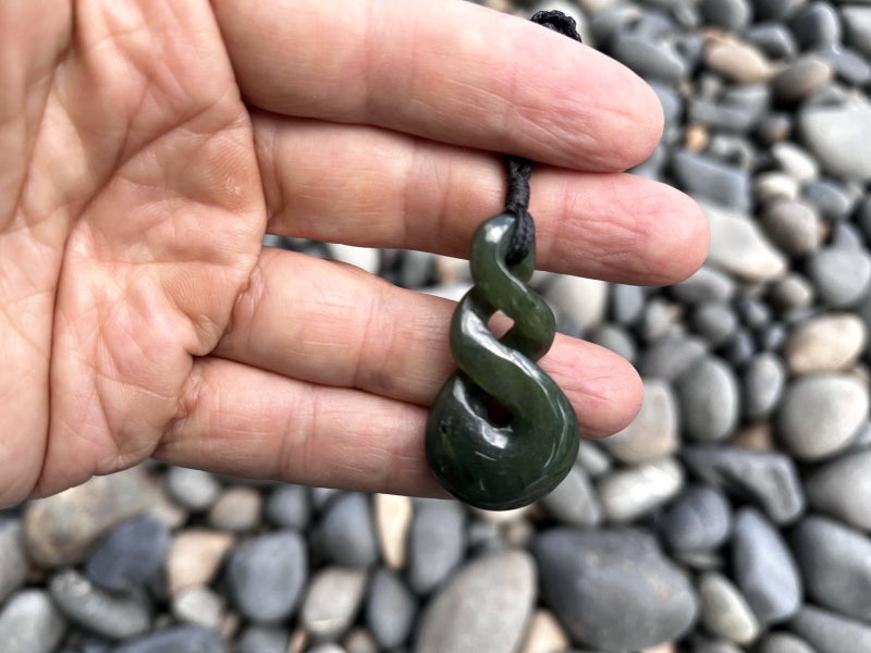 Greenstone Nephrite Jade Double Twist #T2CS Carousel 1