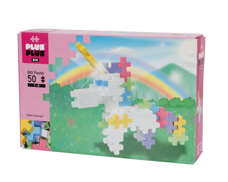 Plus-Plus Big Pastel Construction Kit, 50 Piece - Unicorn Carousel 1