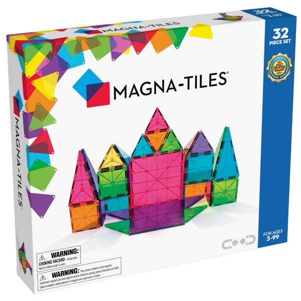 Magna Tiles Clear Colors Set, 32 Piece Carousel 1
