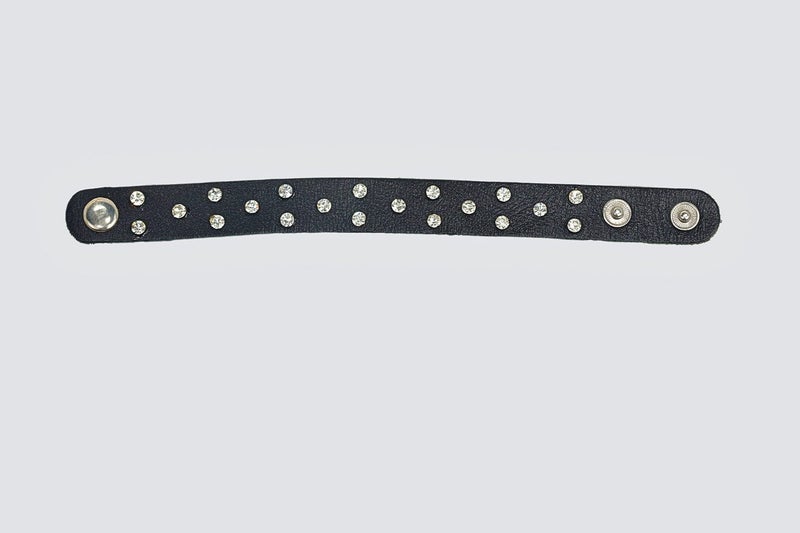 Elegant Zircon-Studded Leather Bracelet Carousel 2
