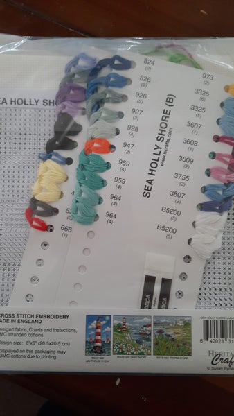 Cross stitch kit - Sea Holly Shore - Heritage Crafts - By the Sea - Karen Carter Carousel 2