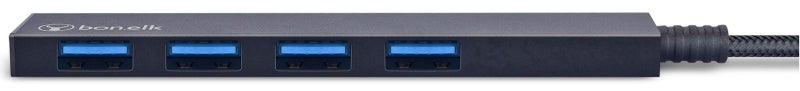 Bonelk Long-Life USB-C to 4 Port USB 3.0 Slim Hub - Black Carousel 2