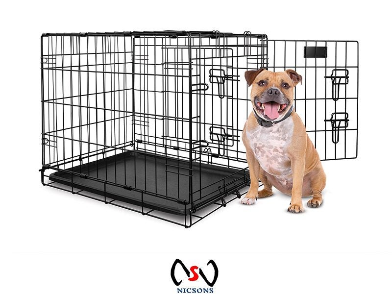 Yours Droolly Dog Crate Double Door 30in 78cm x 48cm x 53cm Carousel 1