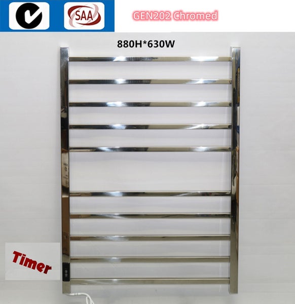 Square Heated Towel Rail With Timer Various Sizes Carousel 2
