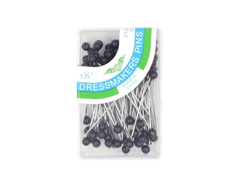 100pcs/box 36mm Round Pearl Head Dressmaking Pins Weddings Corsage Florists Carousel 1