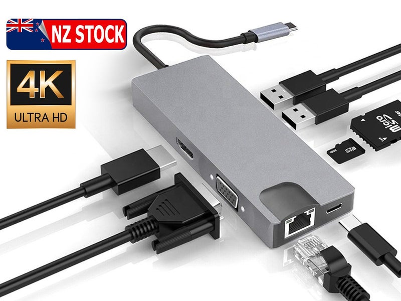 8-in-1 USB C Hub Type C to HDMI (Over Stocked) Carousel 1