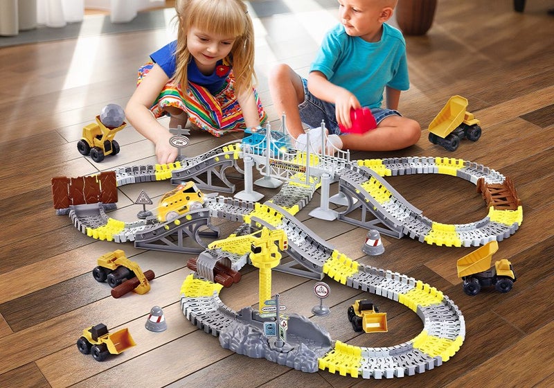 Kids Race Track Car Toys Play Set Carousel 1