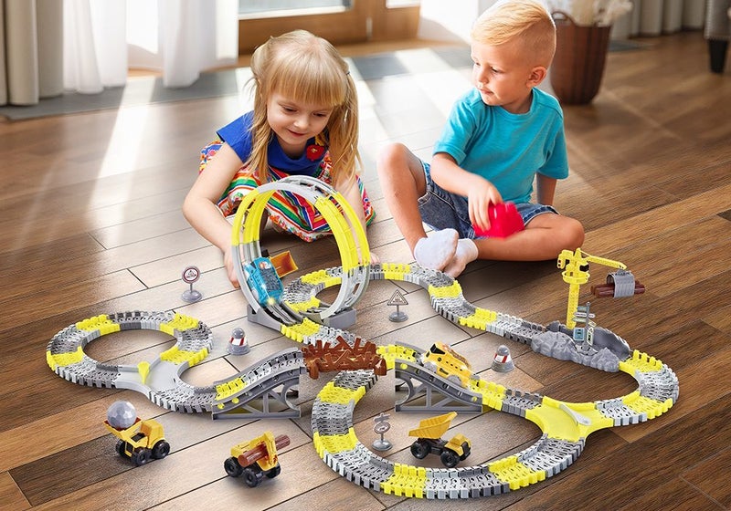 Race Track Toys Construction Truck Electric Car Toy Carousel 1