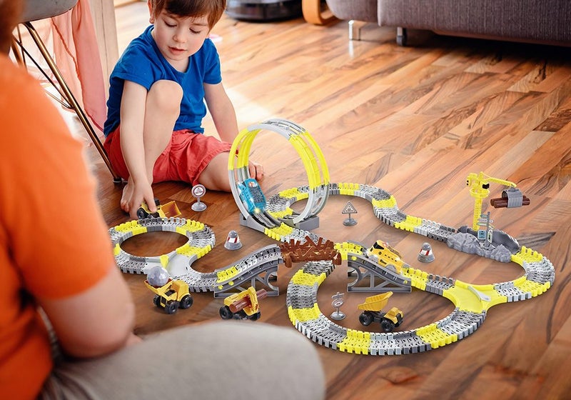 Race Track Toys Construction Truck Electric Car Toy Carousel 2