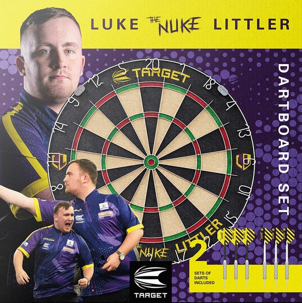 Target Luke 'The Nuke' Littler Dart Board + Winmau Iron Maiden Trooper Cabine... Carousel 2