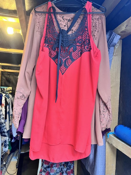 Orange and lace city chic singlet Carousel 1