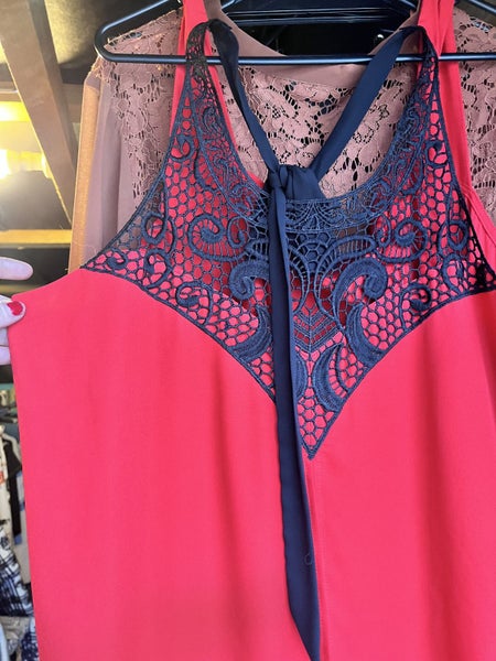 Orange and lace city chic singlet Carousel 2