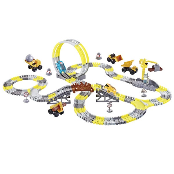 Kids Race Track Toys Construction Truck Carousel 11