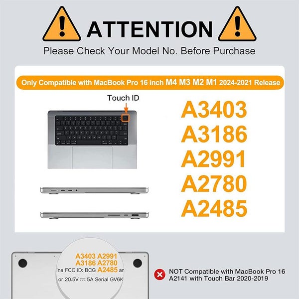 PU Leather Hard Case for MacBook Pro 16 Inch 2021-2024 Release (Gold) Carousel 2