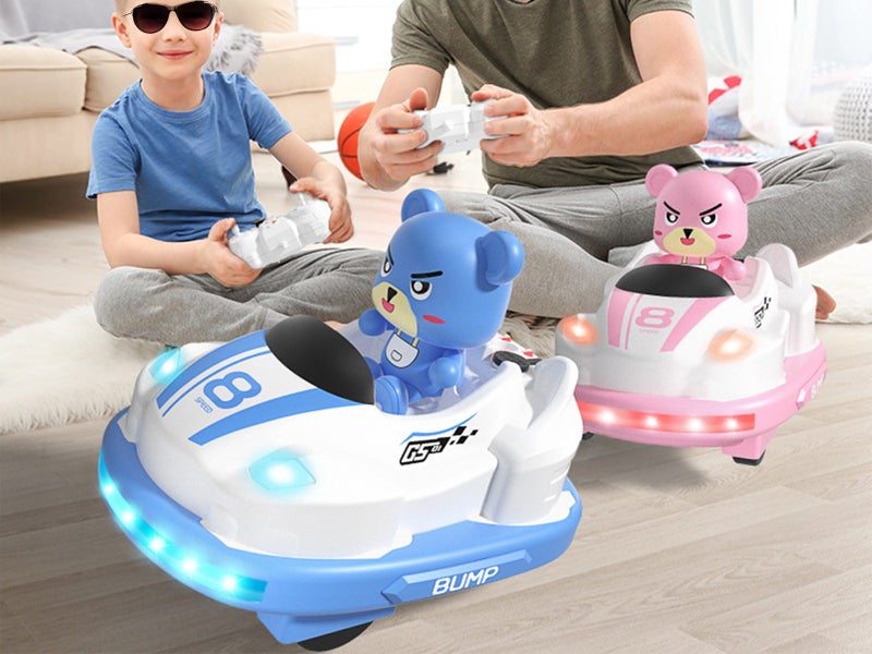 4 Pack Remote Car RC Ejecting Bumper Car For Kids Music Spray Light Car Toys Carousel 9