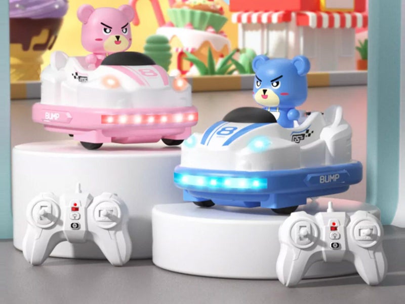 4 Pack Remote Car RC Ejecting Bumper Car For Kids Music Spray Light Car Toys Carousel 2