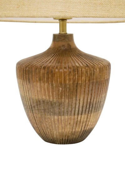 Hanne Wooden Table Lamp with Jute Shade Carousel 2