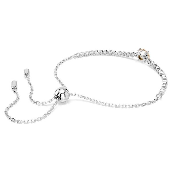 Swarovski Matrix Tennis Bracelet Mixed Cuts, Yellow w / Rhodium-Plate Carousel 5