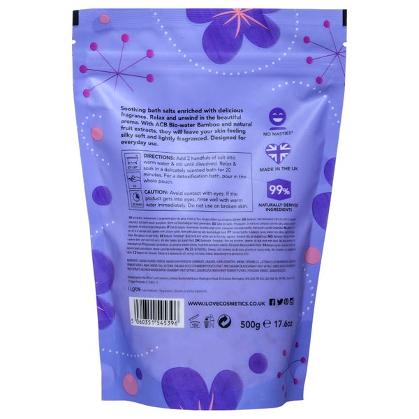 I Love Cosmetics Scented Bath Salts - Violet Dreams for Women 17.6 oz Bath Salt Carousel 2