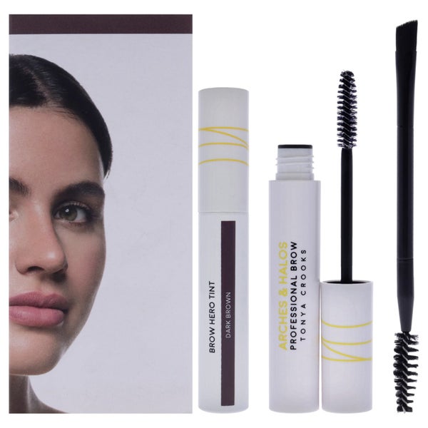 Arches and Halos Brow Hero Tint Kit - Dark Brown for Women 3 Pc Carousel 1