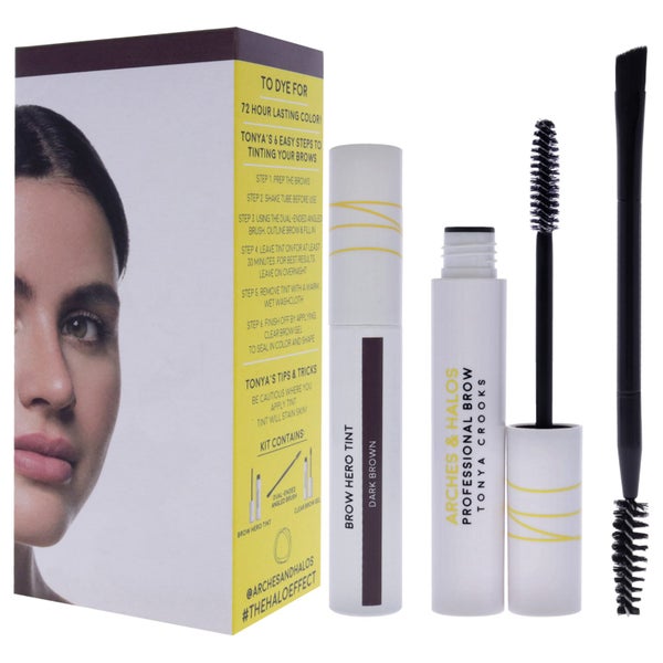 Arches and Halos Brow Hero Tint Kit - Dark Brown for Women 3 Pc Carousel 4