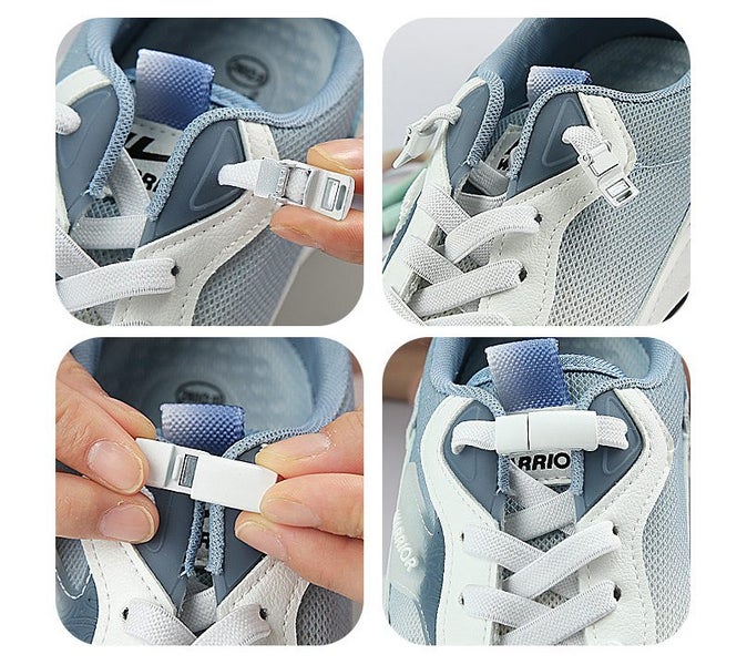 No-Tie Elastic Shoelaces with Magnetic Buckle Easy Slip-On for Adults & Kids Carousel 2