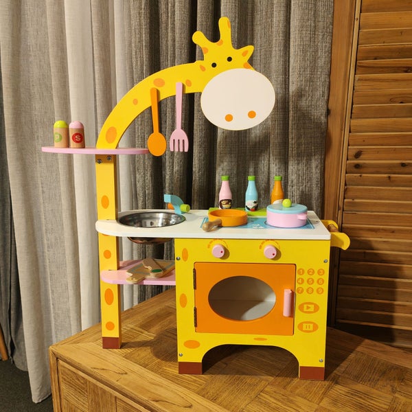 Windmill Kids Furniture - Giraffe Wooden Toy Kitchen - Clearance Carousel 1