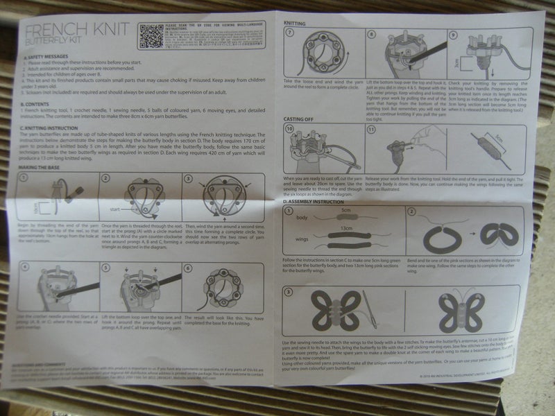 French knitting butterfly kit Carousel 3