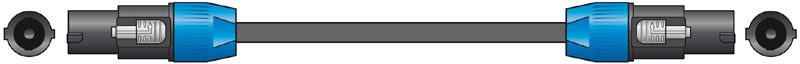 Speakon to Speakon - Neutrik Plugs 2m Carousel 2