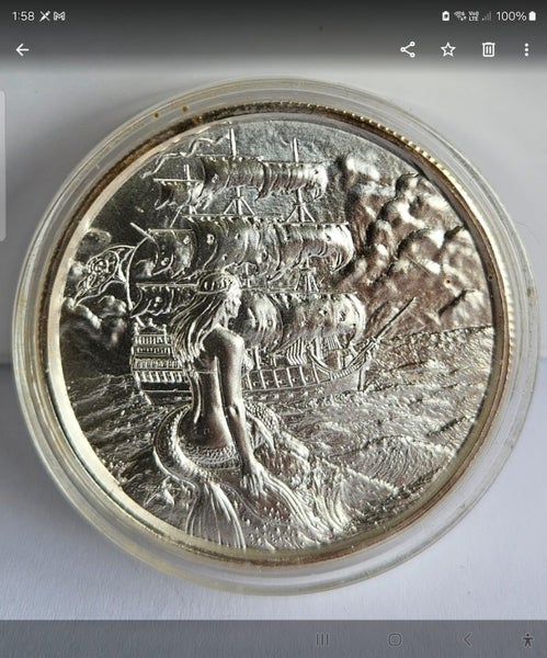 SILVER 2 OZ COIN; .9999 PRIVATEER > 'NO PREY, NO PAY' - $297.45 + COURIER Carousel 2