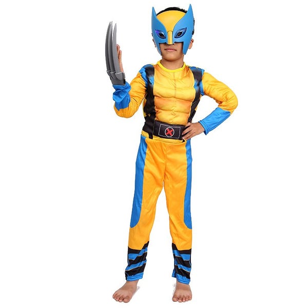 Wolverine Child Muscle Costume with Claws and Light-Up Mask - size Small Carousel 1