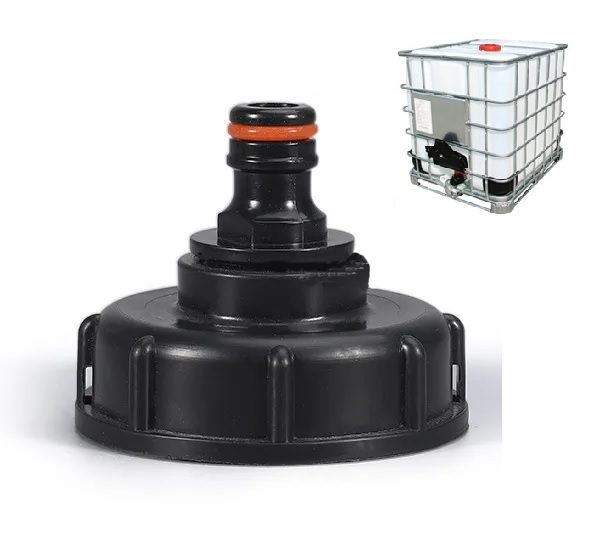 IBC Tank Adapter with Hose Fitting / Garden Water Tank Dispenser Fitting & Tape Carousel 1